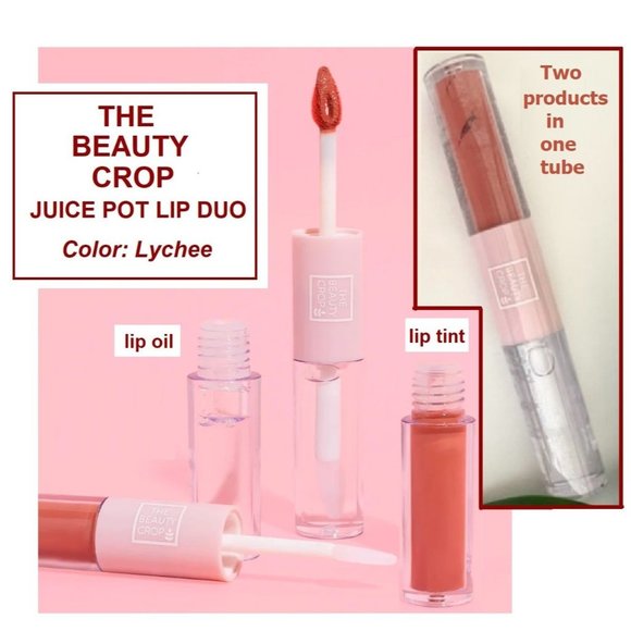 The Beauty Crop Juice Pot Lip Duo in Lychee New Creamy Lip Tint and Clear Duo - Picture 2 of 11